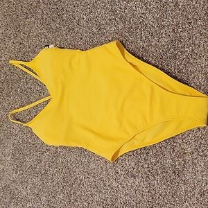 NWT Shade & Shore V-Neck One Piece Swimsuit Cut-Out Back